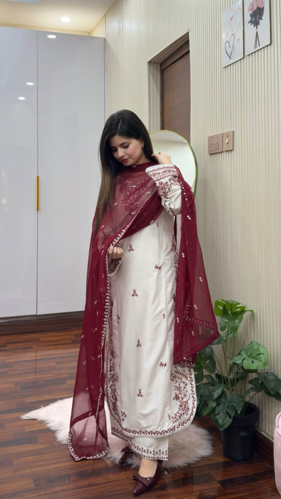 SNOW DROP EMBROIDERED 3PC