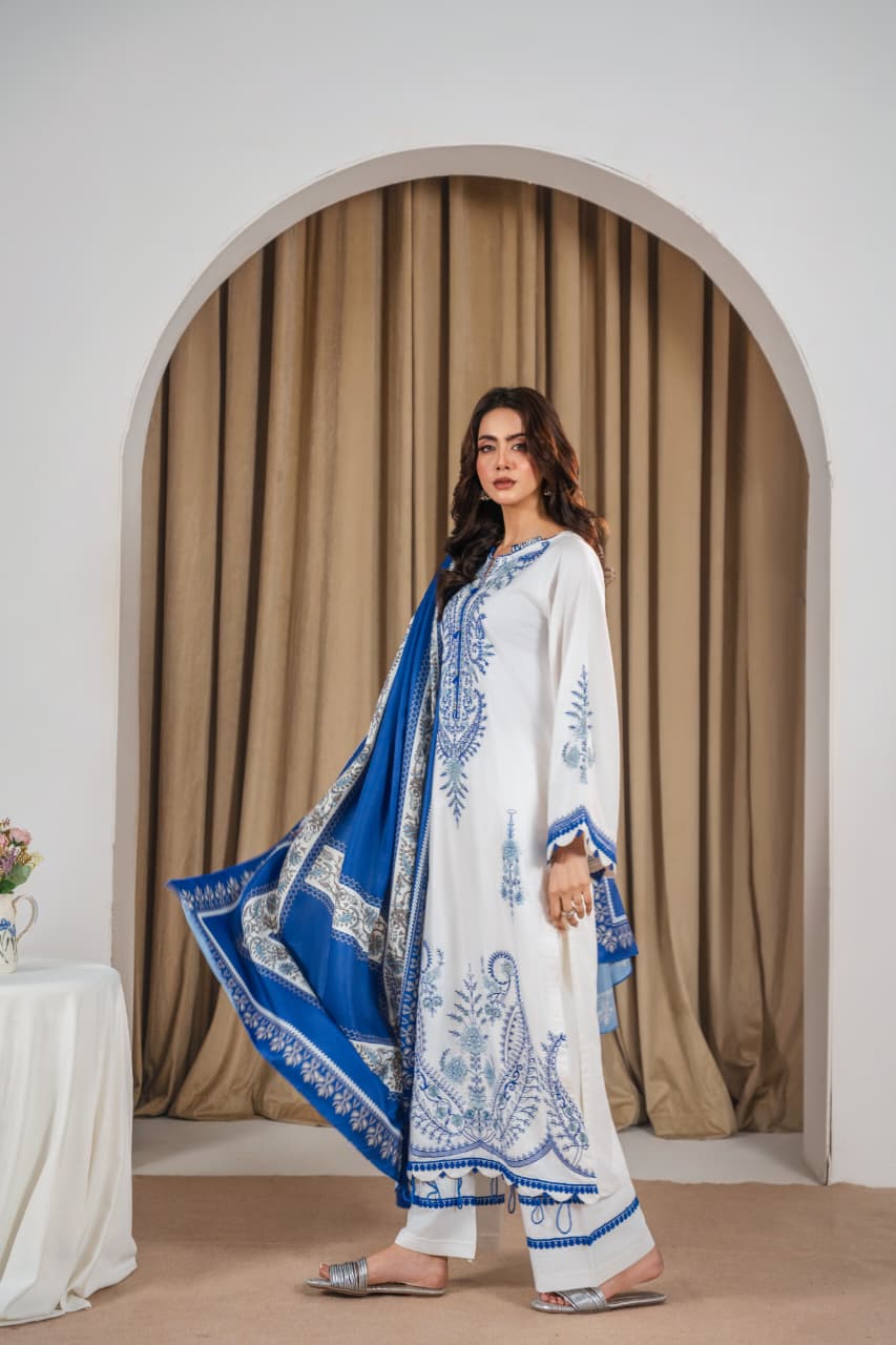 FANA EMBROIDERED 3PC (SHAWL)