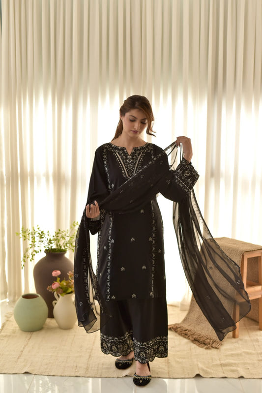 BAREEN EMBROIDERED 3PC