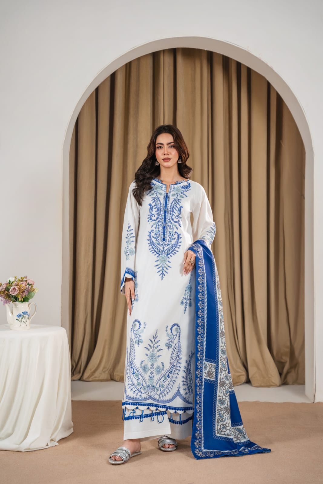 FANA EMBROIDERED 3PC (SHAWL)