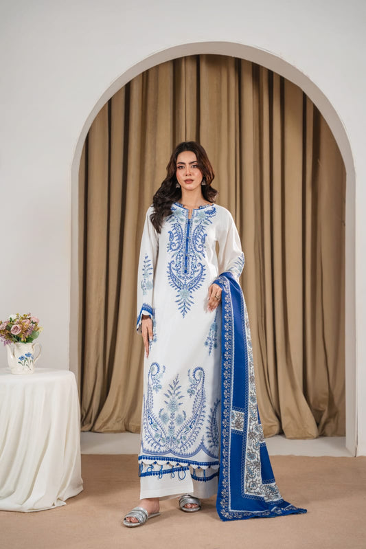 FANA EMBROIDERED 3PC (SHAWL)