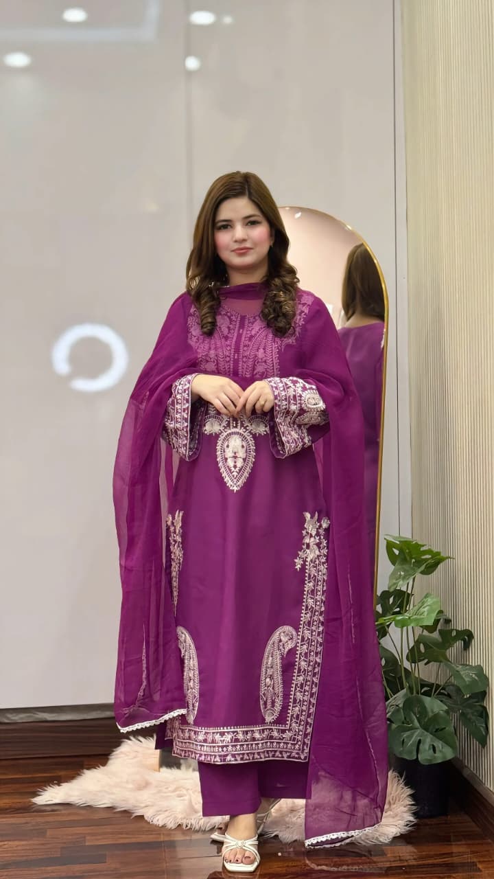 PURPLE SAPPHIRE EMBROIDERED